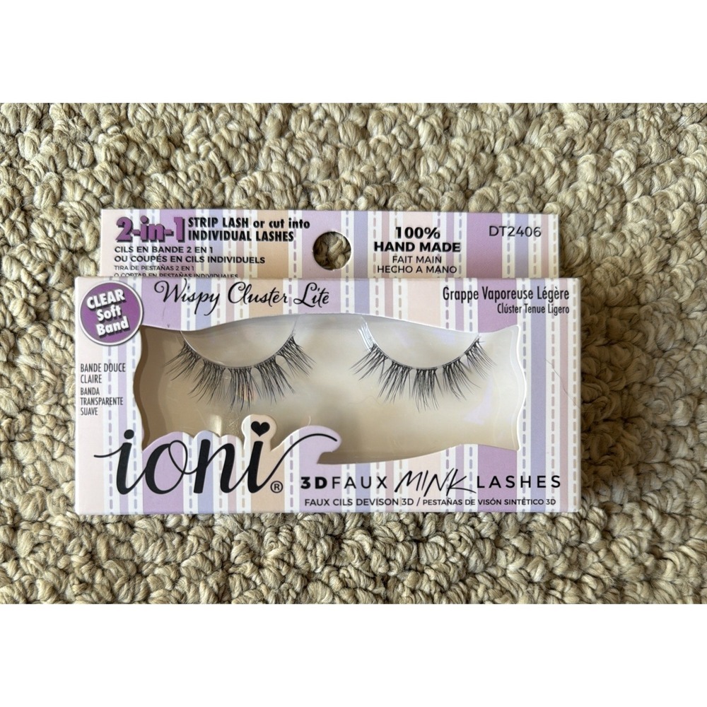 Ioni 2-in-1 3D Faux Mink Lashes Wispy Cluster Lite DT2406